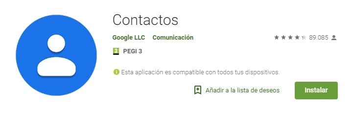 Google Contactos CRM Android