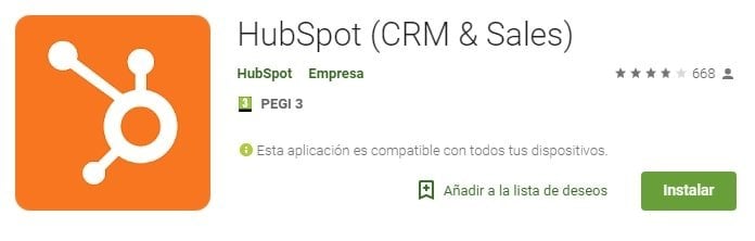 Hubspot App's CRM Android