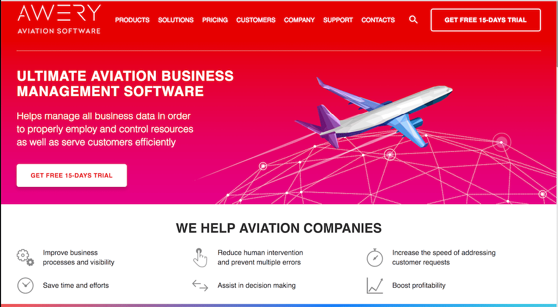Ejemplo ERP sector Aviación